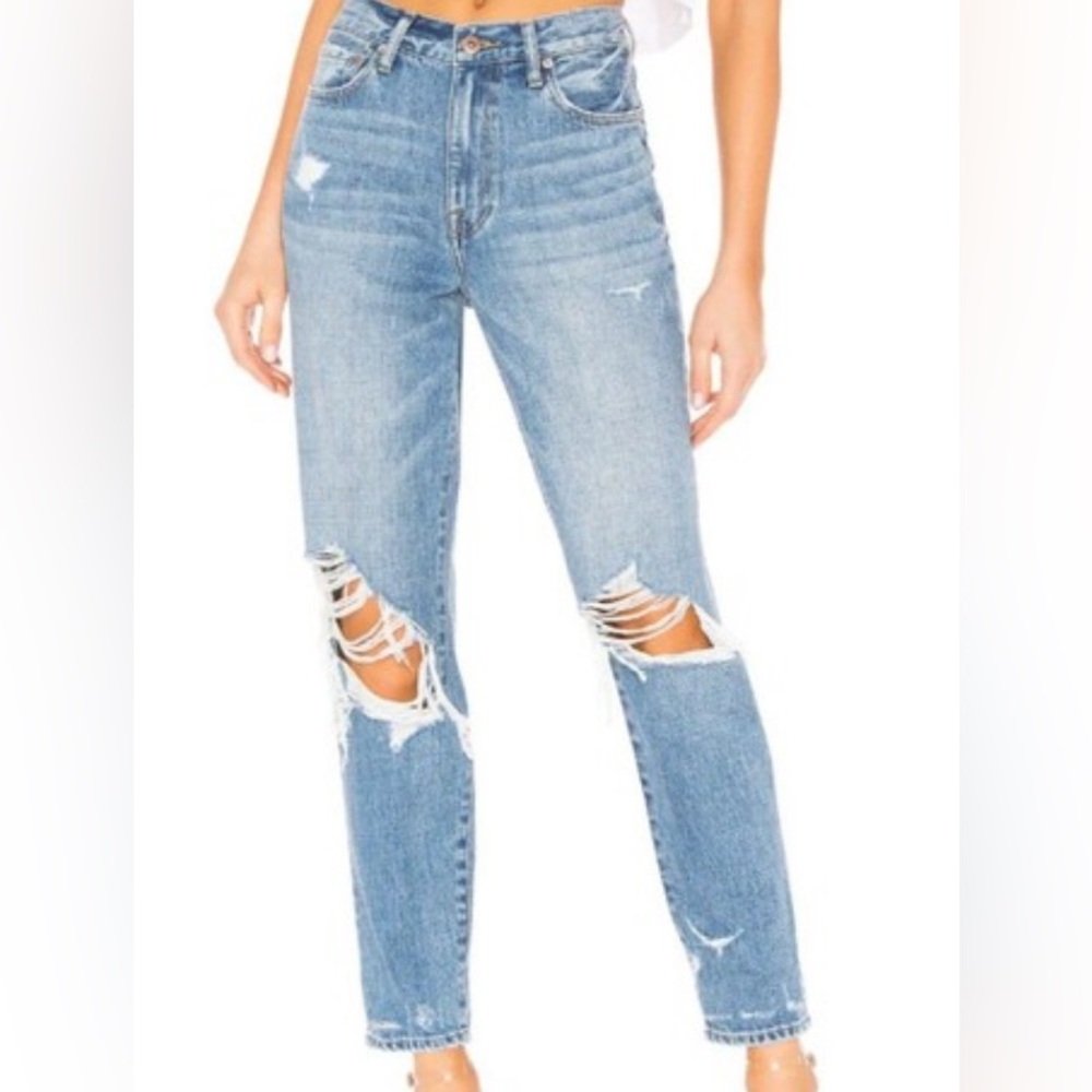 Pistola Presley High Rise Relax Straight Roller 90s Jeans | Light Wash | Size 24